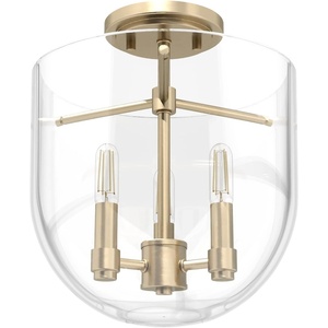 image:imageHunter  Sacha 3light Alturas Gold Medium Size Flush Mount Light Dimmable Modern Style Urn Shaped for Bedrooms Kitchens Dining Living Rooms  19387