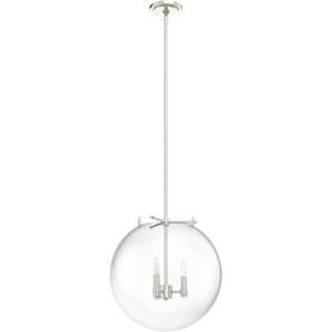image:imageHunter  Sacha 3light Natural Black Iron Medium Size Pendant Light Dimmable Modern Style Globe Shaped for Bedrooms Kitchens Dining Living Rooms  19658Brushed Nickel