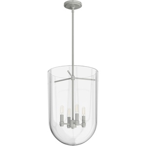 image:imageHunter  Sacha 4light Brushed Nickel Medium Size Pendant Light Dimmable Modern Style Urn Shaped for Bedrooms Kitchens Dining Living Rooms  19319