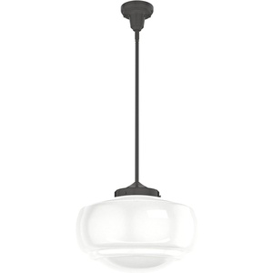 image:imageHunter  Saddle Creek 1light Noble Bronze Medium Size Pendant Light Dimmable Schoolhouse Style Schoolhouse Shaped for Bedrooms Kitchens Dining Living Rooms  19192