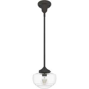 image:imageHunter  Saddle Creek 1light Noble Bronze Small Pendant Light Dimmable Schoolhouse Style Schoolhouse Shaped for Bedrooms Kitchens Dining Living Rooms  19046