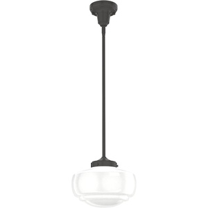image:imageHunter  Saddle Creek 1light Noble Bronze Small Pendant Light Dimmable Schoolhouse Style Schoolhouse Shaped for Bedrooms Kitchens Dining Living Rooms  19188