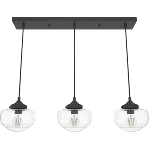 image:imageHunter  Saddle Creek 3light Noble Bronze Large Cluster Light Dimmable Schoolhouse Style Linear Shaped for Bedrooms Kitchens Dining Living Rooms  19499