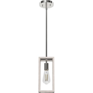 image:imageHunter  Squire Manor 1light Chrome Mini Pendant Light Dimmable Modern Style Rectangle Shaped for Bedrooms Kitchens Dining Living Rooms  19110