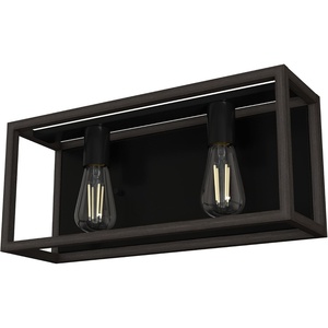 image:imageHunter  Squire Manor 2light Matte Black Medium Size Vanity Light Dimmable Modern Style for Bedrooms Kitchens Foyers Bathrooms  19671