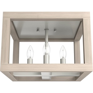 image:imageHunter  Squire Manor 4light Matte Black Medium Size Flush Mount Light Dimmable Modern Style for Bedrooms Kitchens Dining Living Rooms  19088Brushed Nickel