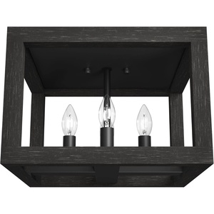 image:imageHunter  Squire Manor 4light Matte Black Medium Size Flush Mount Light Dimmable Modern Style for Bedrooms Kitchens Dining Living Rooms  19088Matte Black