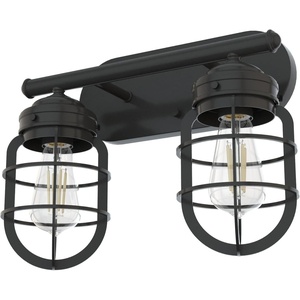 image:imageHunter  Starklake 2light Noble Bronze Small Vanity Light Dimmable Caged Style for Bedrooms Kitchens Foyers Bathrooms  19043Noble Bronze