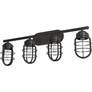 image:imageHunter  Starklake 4light Noble Bronze Large Vanity Light Dimmable Caged Style for Bedrooms Kitchens Foyers Bathrooms  19045