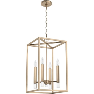image:imageHunter  Sunjai 4Light Alturas Gold Medium Size Pendant Light Dimmable Formal Style Rectangle Shaped for Bedrooms Kitchens Dining Living Rooms  19988
