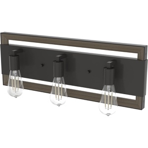 image:imageHunter  Woodburn 3light Noble Bronze Medium Size Vanity Light Dimmable Rectangle Shaped for Bedrooms Kitchens Foyers Bathrooms  19864