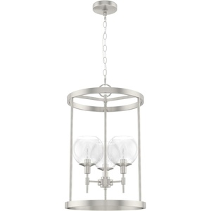 image:imageHunter  Xidane 3light Brushed Nickel Medium Size Pendant Light Dimmable Mid Century Modern Style Cylinder Shaped for Bedrooms Kitchens Dining Living Rooms  19750