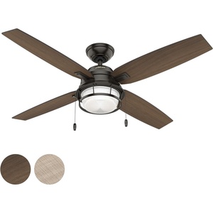 image:imageHunter 52 inch Outdoor Ceiling Fan in Noble Bronze with LED Light kit Renewed