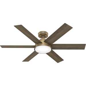image:imageHunter Donatella Indoor Ceiling Fan Standard Mount 52 inch Luxe Gold  with LED Light and Remote Control Quiet 6 Blades For Bedroom Living Room Kitchen 51852