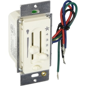 image:imageHunter Dual Slide Ceiling Fan Wall Control Switch  For Hunter amp Casablanca Fans 3 Speed Control Full Range Light Dimmer Indoor Wall Switch 27182White