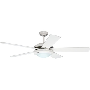 image:imageHunter Fan 52 inch Ceiling Fan with Light Outdoor or Indoor White Ceiling Fan for Porch Living Room Office Kitchen Garage 5 Blades Renewed