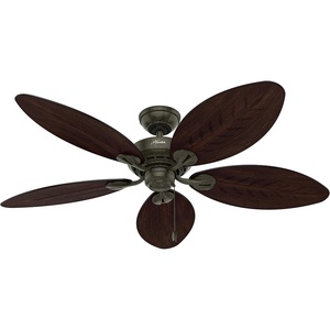 image:imageHunter Fan 54 inch Contemporary Provencal Gold Outdoor Ceiling Fan and Pull Chain Renewed