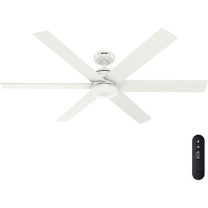 image:imageHunter Fan 60 inch Fresh White IndoorOutdoor Ceiling Fan with Remote Control for Living Room Bedroom Farmhouse Patios Kitchen Renewed CC5C27C67
