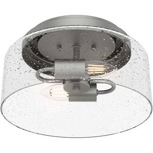 image:imageHunter Fan Company 19163 Hartland Flush Mount Light Indigo BlueMatte Silver