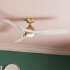 image:imageCasablanca Fan 54 inch Ceiling Fan with Light and Remote Outdoor or Indoor Gold Ceiling Fan for Porch Living Room Office Kitchen Garage 3 Blades Renewed