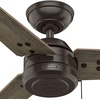 image:imageHunter Fan 36 inch Ceiling Fan with No Light Outdoor or Indoor Noble Bronze Ceiling Fan with Pull Chain for Kids Room Porch Living Room Office Kitchen Garage 3 Blades Renewed