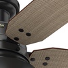image:imageHunter Fan 52 in Outdoor Low Profile Ceiling Fan with LED Light kit in Matte Black Renewed