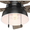 image:imageHunter Fan 52 in Outdoor Low Profile Ceiling Fan with LED Light kit in Matte Black Renewed