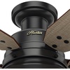 image:imageHunter Fan 52 in Outdoor Low Profile Ceiling Fan with LED Light kit in Matte Black Renewed