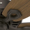 image:imageHunter Fan 52 inch Outdoor Ceiling Fan in New Bronze with 5 Stained Oak Fan Blades Renewed