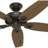 image:imageHunter Fan 52 inch Outdoor Ceiling Fan in New Bronze with 5 Stained Oak Fan Blades Renewed