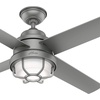 image:imageHunter Fan 54 inch Contemporary Matte Silver Finish Outdoor Ceiling Fan with LED Light Kit Renewed
