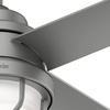 image:imageHunter Fan 54 inch Contemporary Matte Silver Finish Outdoor Ceiling Fan with LED Light Kit Renewed