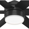 image:imageHunter Fan 60 inch Ceiling Fan with Light and Remote Outdoor or Indoor Matte Black Ceiling Fan for Porch Living Room Office Kitchen Garage 6 Blades Renewed