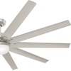 image:imageHunter Fan 72 inch Ceiling Fan with Light Outdoor or Indoor Matte Nickel Ceiling Fan for Porch Living Room Office Kitchen Garage 10 Blades Renewed