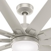 image:imageHunter Fan 72 inch Ceiling Fan with Light Outdoor or Indoor Matte Nickel Ceiling Fan for Porch Living Room Office Kitchen Garage 10 Blades Renewed