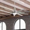 image:imageHunter Fan 72 inch Ceiling Fan with Light Outdoor or Indoor Matte Nickel Ceiling Fan for Porch Living Room Office Kitchen Garage 10 Blades Renewed