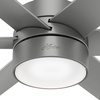 image:imageHunter Fan 72 inch Contemporary Matte Silver Outdoor Ceiling Fan with Light Kit Renewed