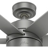 image:imageHunter Fan 72 inch Contemporary Matte Silver Outdoor Ceiling Fan with Light Kit Renewed