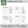 image:imageHunter Fan Company 51732 Spring Mill Indoor and Outdoor Ceiling Fan with Light 52 White