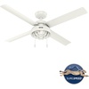 image:imageHunter Fan Company 51732 Spring Mill Indoor and Outdoor Ceiling Fan with Light 52 White
