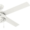 image:imageHunter Fan Company 51732 Spring Mill Indoor and Outdoor Ceiling Fan with Light 52 White