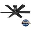 image:imageHunter Fan Outdoor or Indoor Ceiling Fan 44 in Matte Black Ceiling Fan with No Light for Patios Living Room Bedroom Porch Garage 6 Blades Renewed