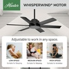 image:imageHunter Fan Outdoor or Indoor Ceiling Fan 44 in Matte Black Ceiling Fan with No Light for Patios Living Room Bedroom Porch Garage 6 Blades Renewed