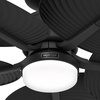 image:imageHunter Fan Outdoor or Indoor Ceiling Fan 52 in Matte Black Ceiling Fan with Light for Patios Living Room Bedroom Porch Garage 5 Blades Renewed