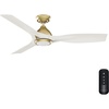 image:imageCasablanca Fan 54 inch Ceiling Fan with Light and Remote Outdoor or Indoor Gold Ceiling Fan for Porch Living Room Office Kitchen Garage 3 Blades Renewed