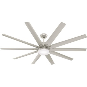 image:imageHunter Fan 72 inch Ceiling Fan with Light Outdoor or Indoor Matte Nickel Ceiling Fan for Porch Living Room Office Kitchen Garage 10 Blades Renewed