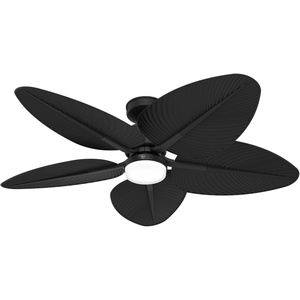 image:imageHunter Fan Outdoor or Indoor Ceiling Fan 52 in Matte Black Ceiling Fan with Light for Patios Living Room Bedroom Porch Garage 5 Blades Renewed