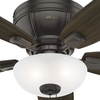 image:imageHunter Kenbridge Indoor Ceiling Fan with LED Light 52 inch Fresh White  Low Profile Flush Mount Pull Chain 5 Blades For Bedroom Living Room Kitchen 53378Noble Bronze