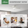 image:imageHunter Kenbridge Indoor Ceiling Fan with LED Light 52 inch Fresh White  Low Profile Flush Mount Pull Chain 5 Blades For Bedroom Living Room Kitchen 53378Fresh White