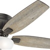 image:imageHunter Kenbridge Indoor Ceiling Fan with LED Light 52 inch Fresh White  Low Profile Flush Mount Pull Chain 5 Blades For Bedroom Living Room Kitchen 53378Noble Bronze
